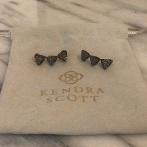 Kendra Scott Gun Metal Drusy Ear Crawlers